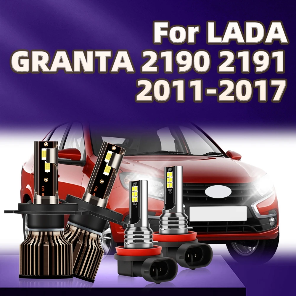 

40000LM H4 LED Headlights Cars Bulbs H11 Fog Light For LADA GRANTA 2190 2191 2011 2012 2013 2014 2015 2016 2017