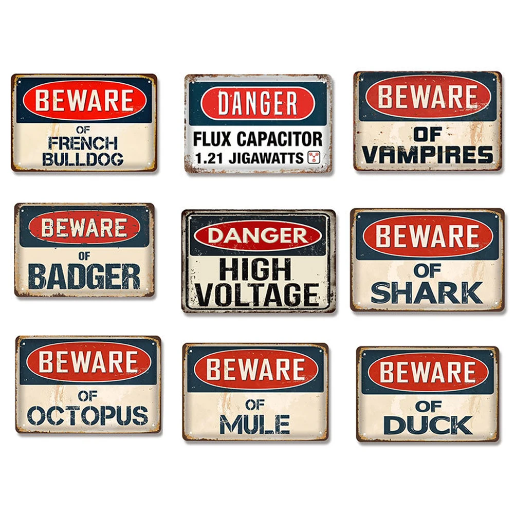 

Logo Wall Decor Cafe Vintage Home Decor Bar Vintage Metal Plate Tin Painting Houses Decoration Retro Interior for Home Room Art