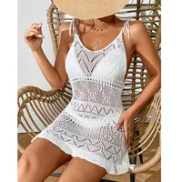 Robe de plage dos nu pour femme, robe d'été solide, document brillant, robe de plage 4