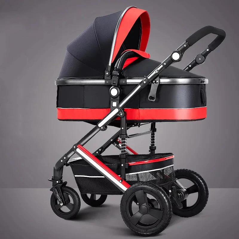 New Lightweight Luxury Baby Stroller 2 in 1,Portable High Landscape Reversible Stroller,Gold Stroller Travel Pram,baby car