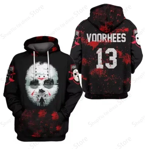 Hoodie Sweatshirt Coats Tracksuit Halloween 3d Jason Voorhees Friday Print Men Women Boy