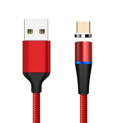 Super Fast Magnetic Charging Cable with 360° Rotation - 1m (Red Micro Cable)