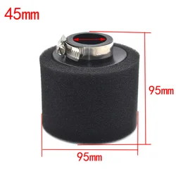 Universal Bend Elbow Neck Foam Air Filter Sponge Cleaner for Motorcycles and Scooters - Red (Black 45MM - S)