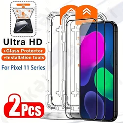 2 - Pack HD Screen Protector with One - Click Dust - Free Installation - Protective Tempered Glass for Google Pixel 11ProXL (2 Pcs)