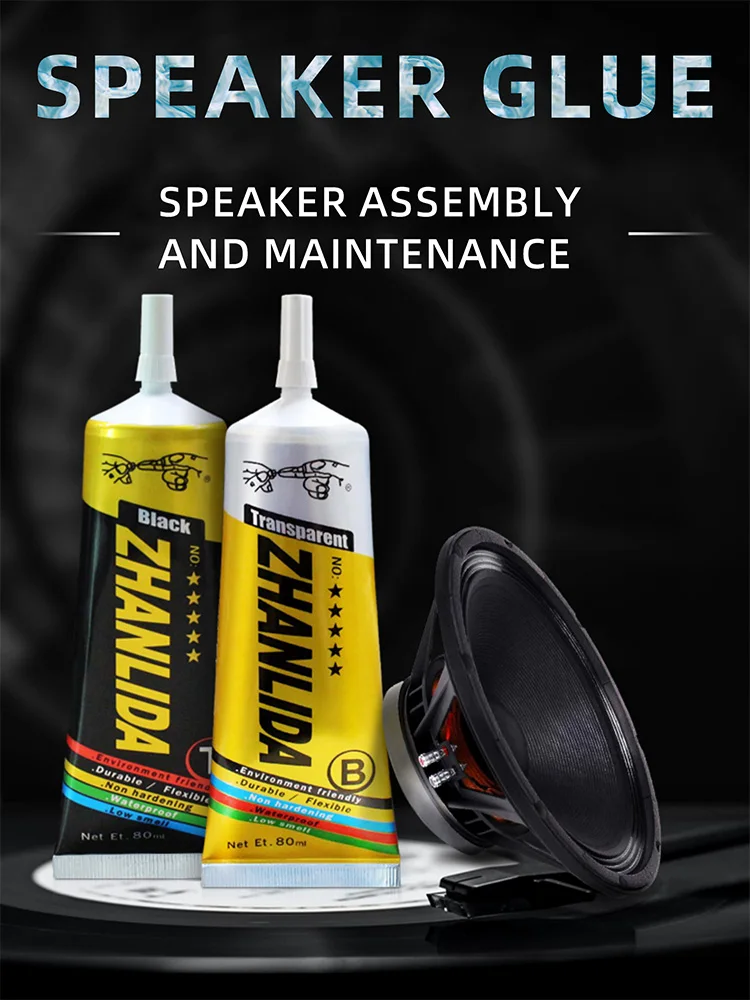 15ml 50ml 80ml Black/transparent Speaker Repair Glue Foam Side Dust Cap