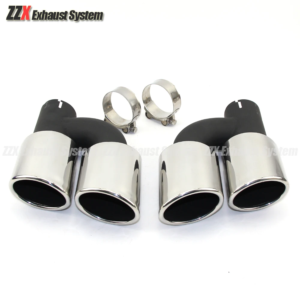 Silenciador De Escape Universal De Acero Inoxidable - 55 Mm, Cromado - Compatible Con Muchos Coches (Audi, BMW, Ford, Etc.)