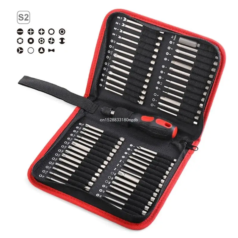 

Convenient Zipper Bit Drill Bit Storage Bag with Clear Labels Tool Storage Dropship