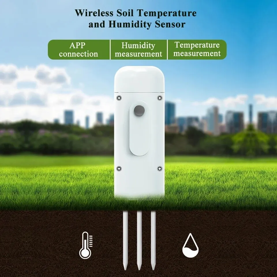 Tuya Zigbee Smart Water Valve Controller Sprinkler Drip Irrigation System and Tuya Zigbee Soil Moisture and Temperature Sensor garden watering timer,soil tester,electric shut off valve,temperature humidity sensor,temperature humidity meter