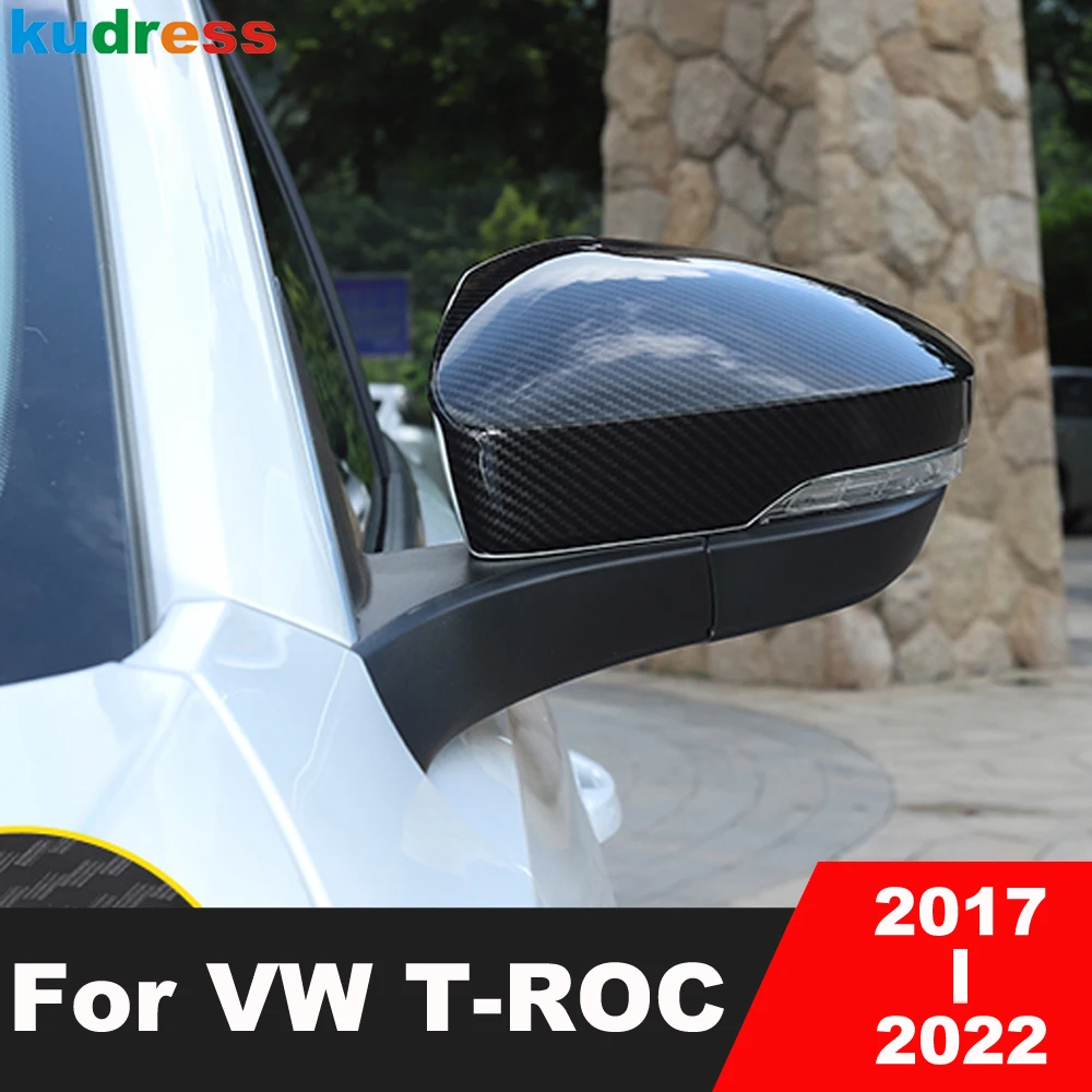 Copertura dello specchietto retrovisore Trim per Volkswagen VW T-Cross 2018-2020 2021 2022 2023 Carbon Car Side Wing specchietti Cap Cover accessori  34