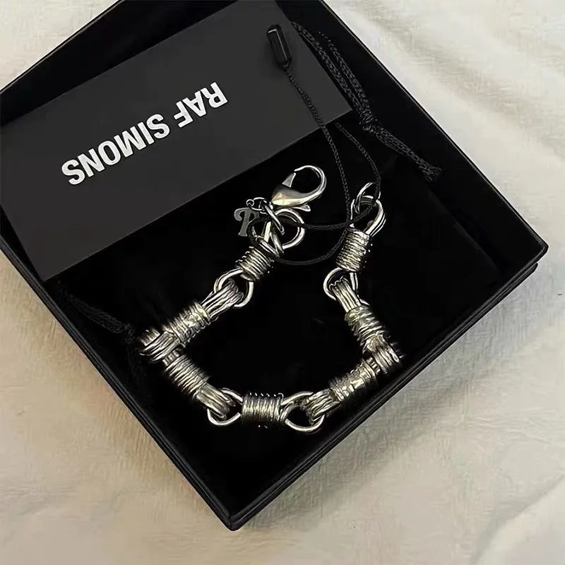 

Vintage S925 RAF Bracelets Women Men Simple INS Fashion Hip Hop Bracelet Jewelry Gift