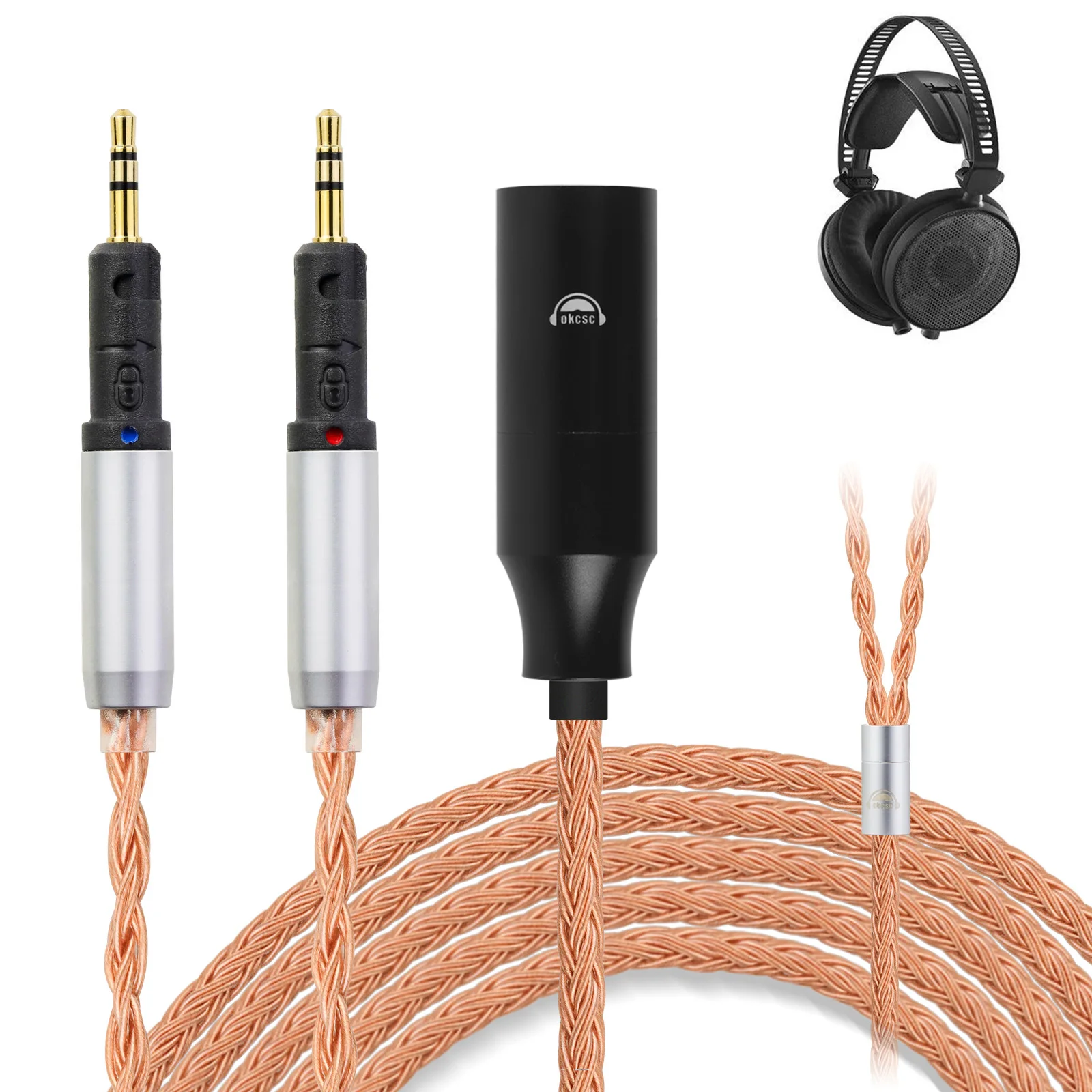 102SSC 16芯 ATH-R70x 用ケーブル 2.5mm3極×2→4.4 102SSC 16芯 ATH-R70x 用ケーブル 2.5mm3極×2→4.4 102SSC 16