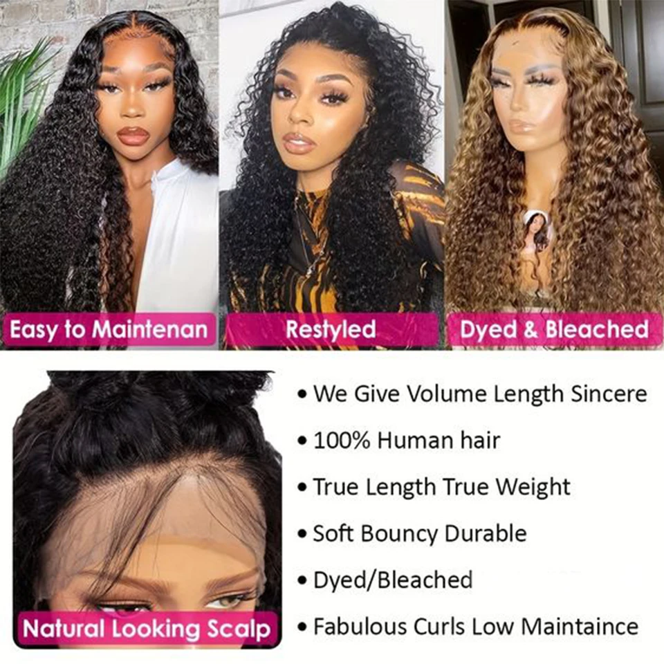 Kinky Curly Wave 13x4 Lace Frontal Transparent Swiss 13x4 Front Pre Plucked Brazilian Remy Human Hair On Sale 130% Density