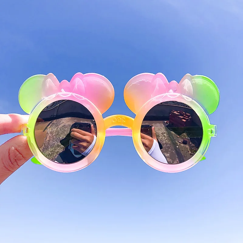 Fashion Children\'s Sunglasses Baby Anti-Radiation Sun Glasses Girl Boy Cute Cartoon Bear Anti-Glare Sunglasses Stylish Goggles