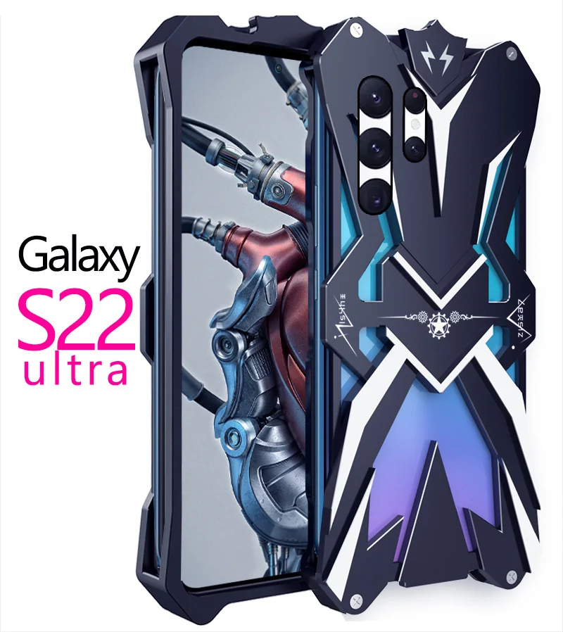 Original Zimon Luxury Thor Heavy Duty Armor Metal Aluminum Phone Bumper Case For Samsung Galaxy S22 S21 S20 Fe Plus Ultra Cover