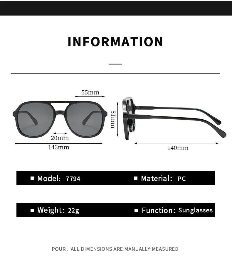 Retro Klassische Piloten-Sonnenbrillen für Damen und Herren Hochwertige Personalisierte Sonnenbrillen für Fahren und Business – Detail 8