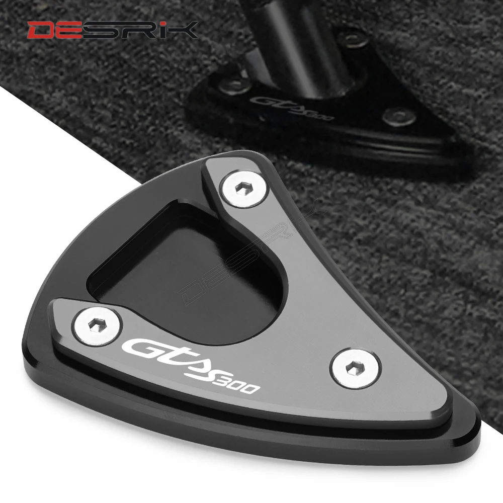 Motosiklet CNC alüminyum Kickstand yan standı uzatma VESPA plaka ped VESPA GTS300 GTS 300