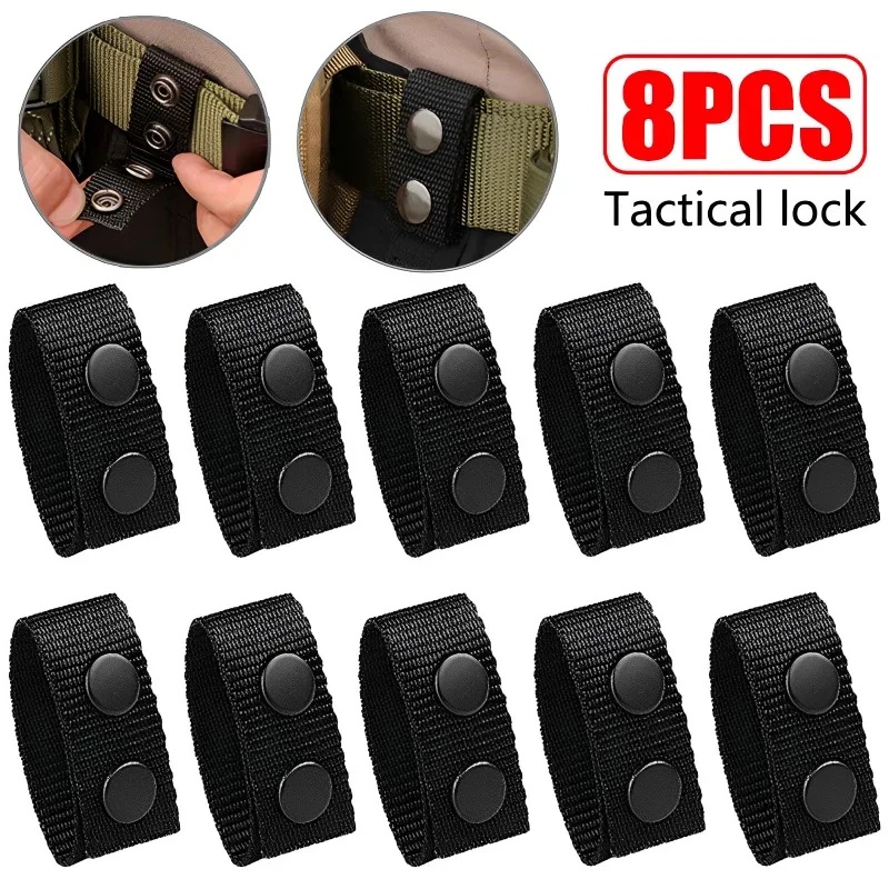 

4/8Pcs Heavy Duty Belt Keeper Buckle Durable Sports Double Snaps Nylon Strap Belt Buckle Outdoor Camping Hiking Tool Accessories