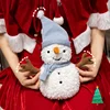 Christmas Day Cartoon Plushies Stuffed Scarf Snowman Elk Green Tree Soft Plush Toy Party Prop Decor Gift 3