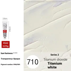 Winsor & Newton Vibrant Oil Paint - 45ML Tube (Titanium White 45ml)