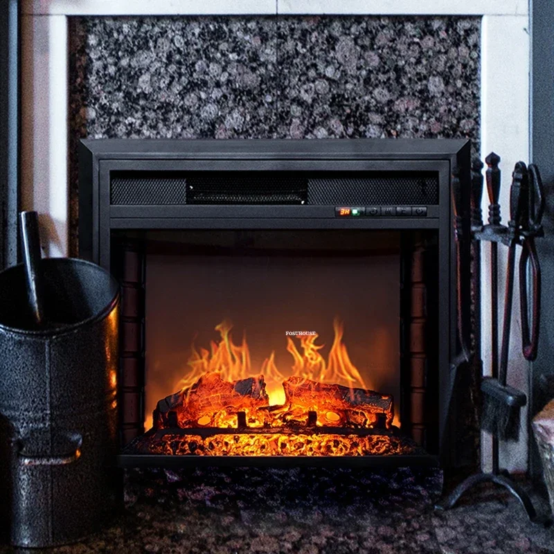 European Living Room Heater Home Wall-mounted Room Decor Simulated Flame Decorative Fireplaces Hotel Embedded Electric Fireplace