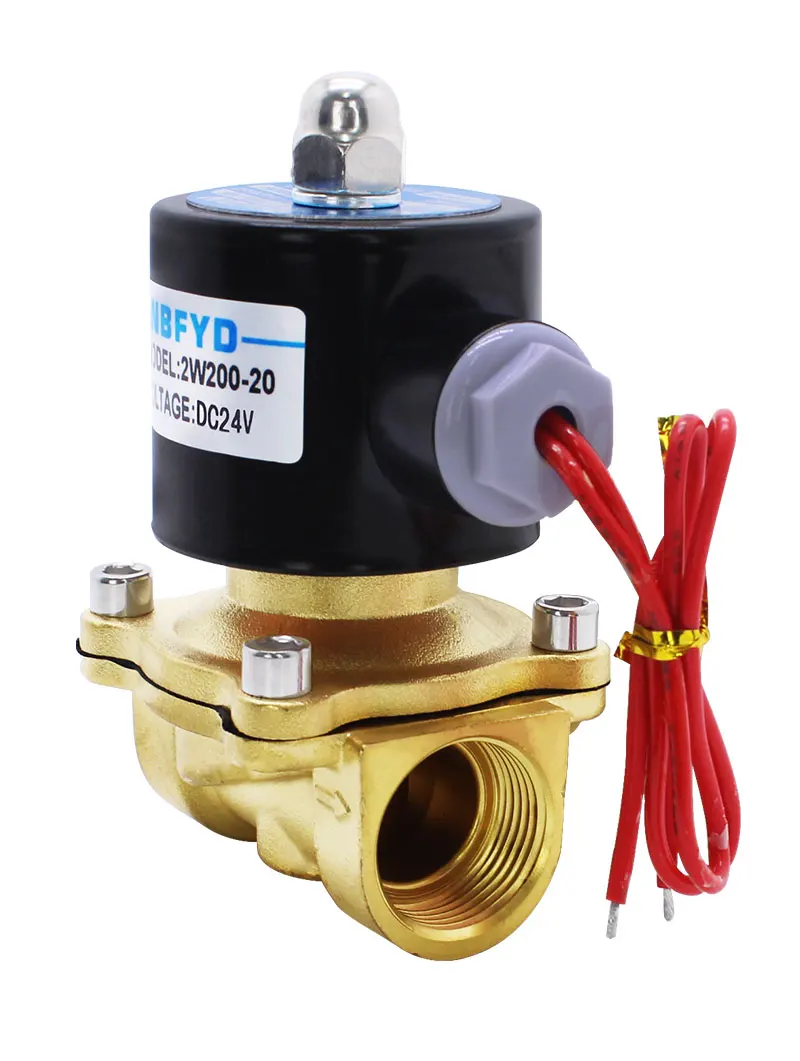 Normaler weise geschlossenes 2-W-Magnetventil, 3/4 Wasser ventil, 2w200-20 ac220v/dc24v6 Sub-Schalter ventil, Luft ventil, Messing-Steuerventil – Detail 5