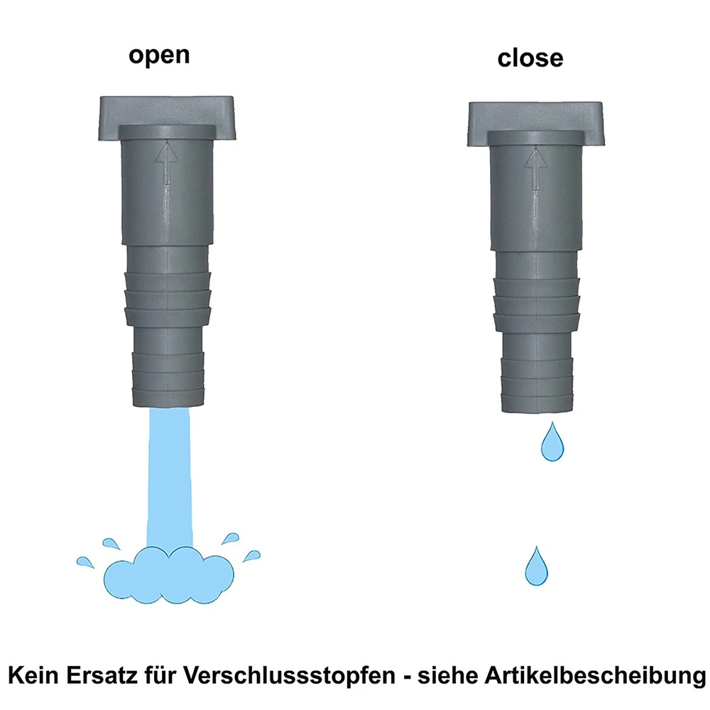 28 mm 32 mm inklusive Montagehalterung für Wohnwagen, Wohnmobil, Wohnmobil, Abfall, grauer Wassertank, Entwässerung, Abflusshahn-Set, Zubehör – Detail 4