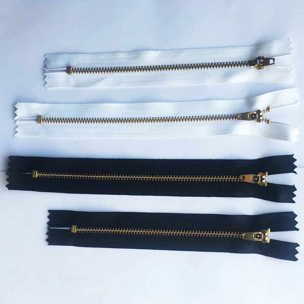 10 stück 3 #8 cm 10 cm 11 cm 12 cm 13 cm 15 cm 18 cm Nähen Metall reißverschlüsse Auto Lock Schwarz DIY Zip Für Nähen Jeans Schuhe Denim Rock – Detail 9