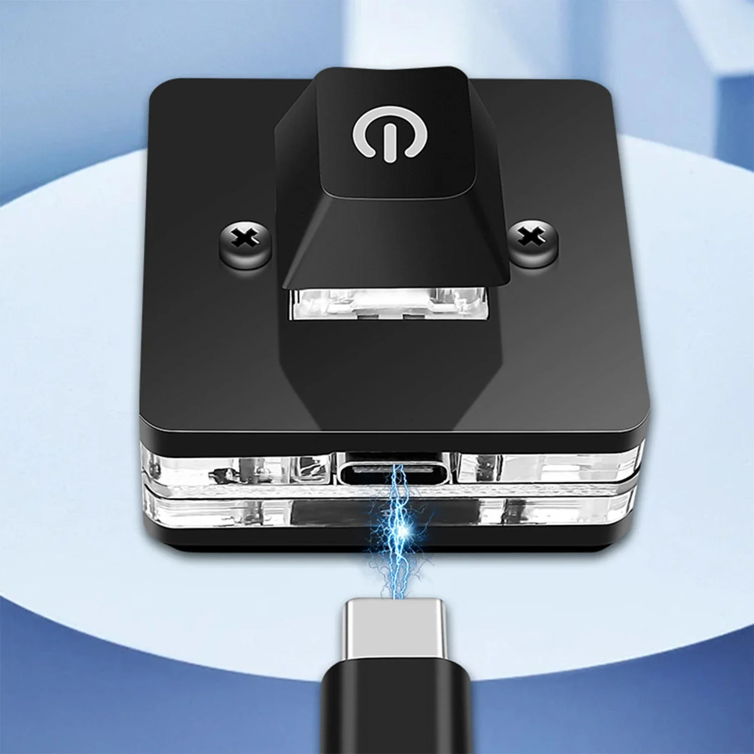 Computer Desktop Power Switch Cable LED Light PC Motherboard External Start Power On/Off Button Extension Cable for Home Office