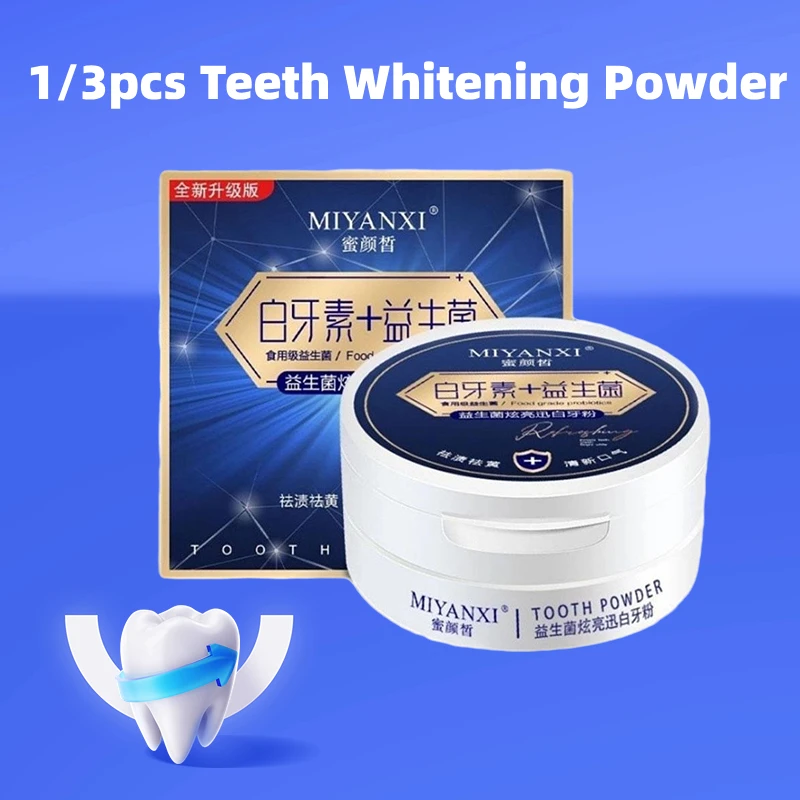 MIYANXI Teeth Whitening Powder Teeth Whitener Effective Remover Stains From Coffee Smoking Tooth Powder Stain Remover