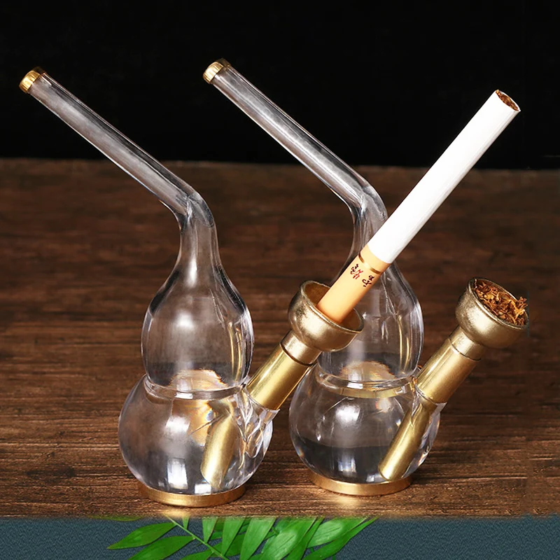 

Dual Cigarette Tobacco Smoking Pipe Mini Acrylic Hookah Bottle Filter Portable Smoking Tobacco Pipes Cigarette Accessories Gifts