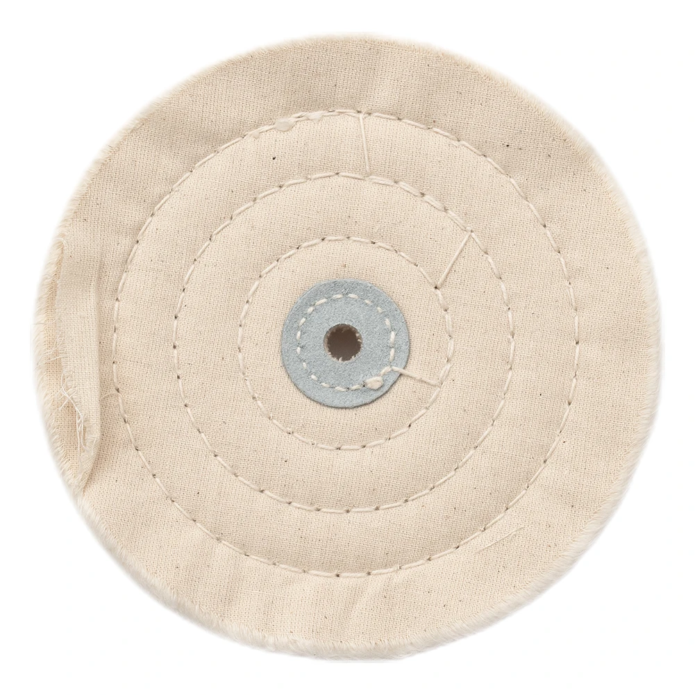

150mm Cotton Polishing Buffing Wheel Cloth Buffing Wheel Arbor Buffer Mirror Polish White Round Wheel 50 Layers Abrasive Tools