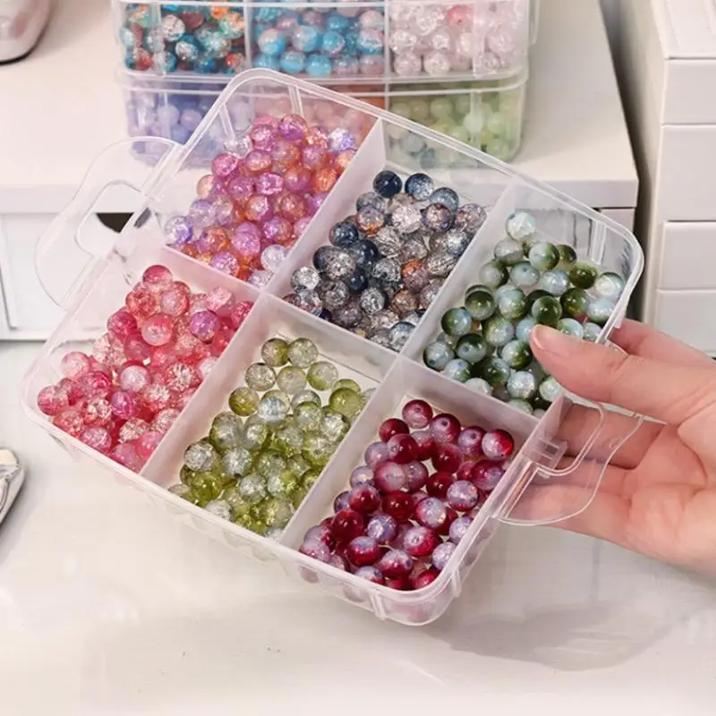 New 3 Tier 18-Grid Transparent Adjustable Stackable Compartment Slot Plastic Storage Box For Organizing Toys Jewelry Accessories