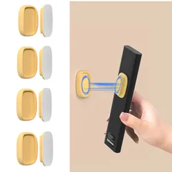 Magnetic Wall - Mounted Remote Control Holders - No Drilling Required, Strong Magnetic Fasteners (4 - Pack) (Yellow)