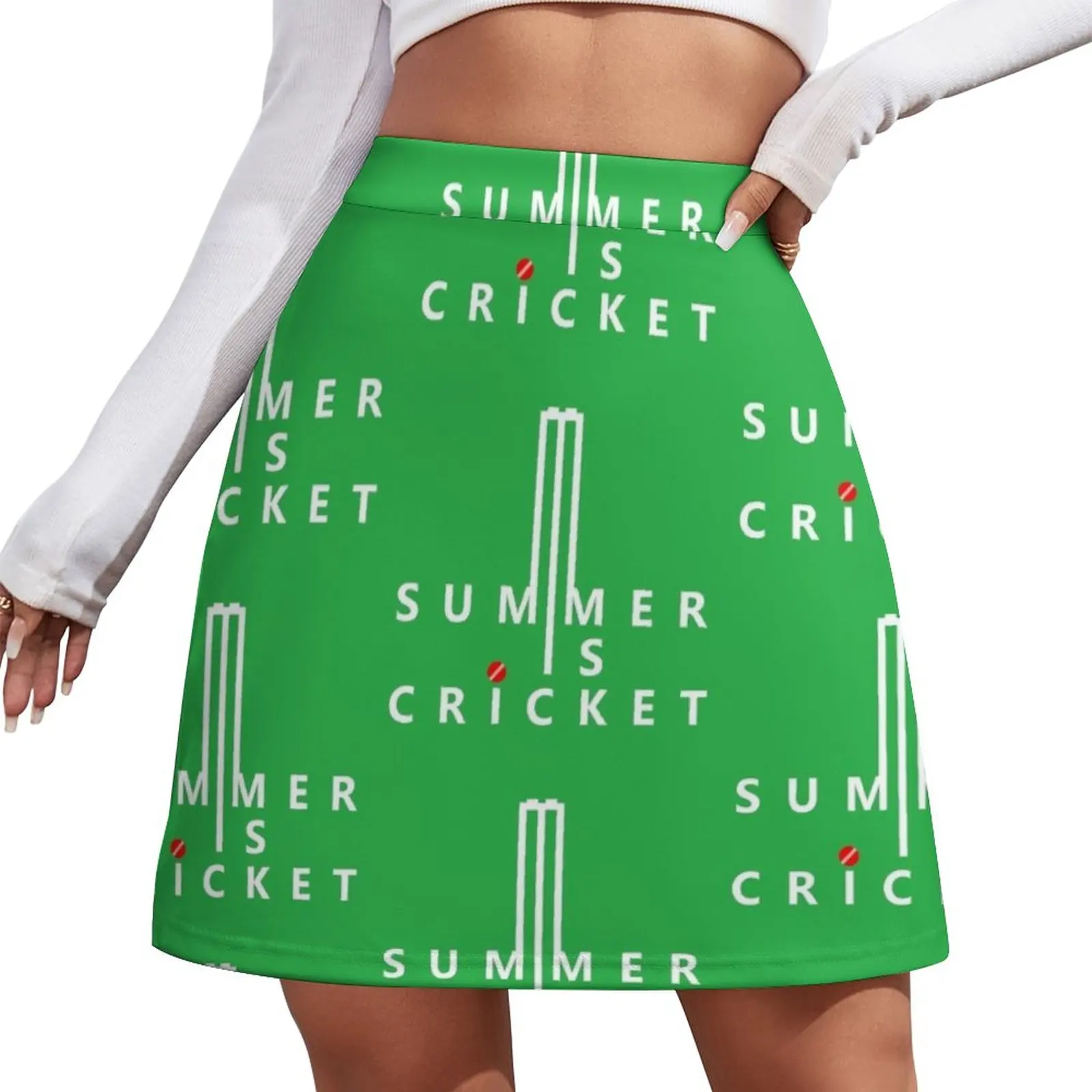 

Summer is Cricket Mini Skirt women's stylish skirts japanese kawaii clothes Women skirts