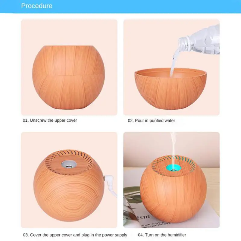 Creative USB Humidifier Mushroom Humidifier Portable Aromatherapy Machine USB Colorful Lights