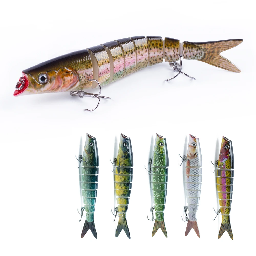 

Hanlin Trout Bait Multiple Jointed 140mm/22g 8 Segments Hard Fishing Lures Swimbait Wobbler Body Slow Sinking Minnow Tackle