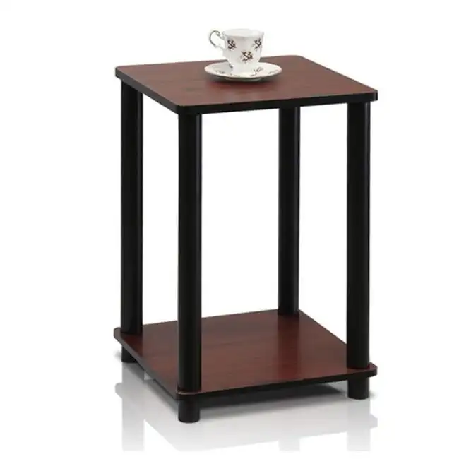 

End Table- Dark Cherry & Black - 20 x 13.4 x 13.4 in. Mesas Small end table Small coffee table End table for bedroom Tea table T