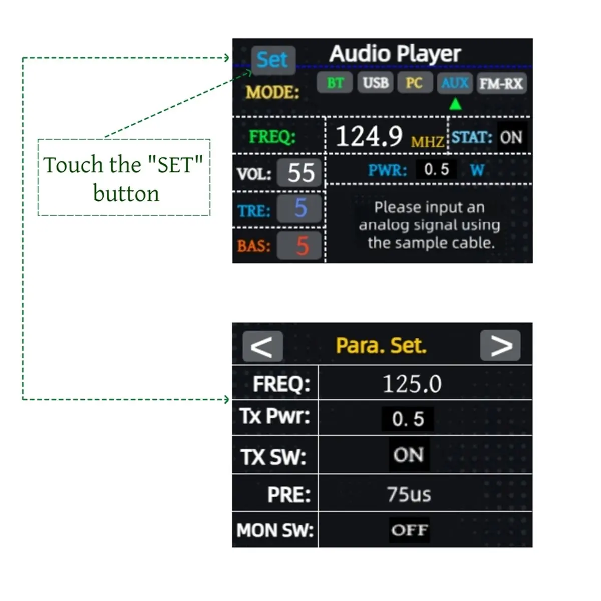 2026new FM125 27MHZ-125MHZ FM 송신기, FM 라디오, USB 컴퓨터 사운드 카드 지원 블루투스 음악 플레이어 US 플러그