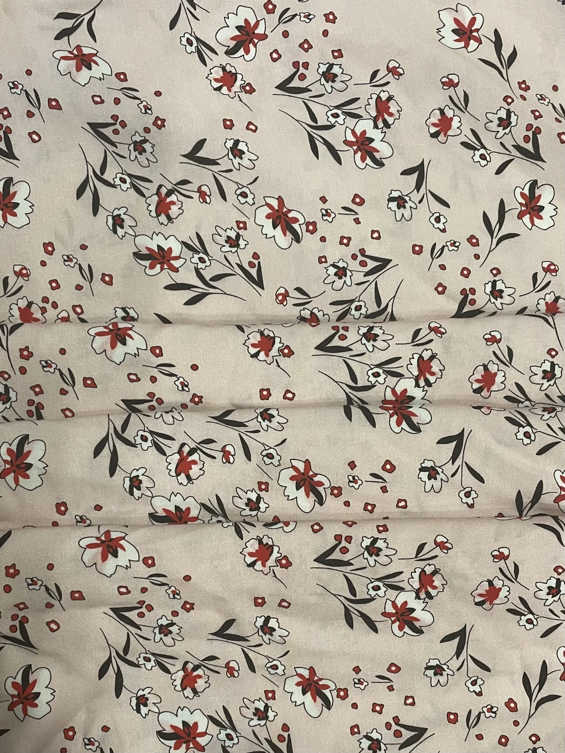 Pink Safflower Digital Printing 100% Rayon children's Sewing Cloth Spring and Summer women's Designer