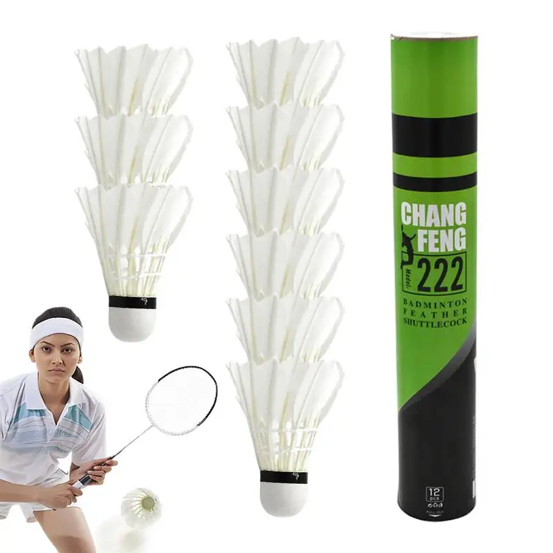 12PCS Badminton Shuttlecock duck Feather Badminton Shuttlecock Training Sports High Speed Ball