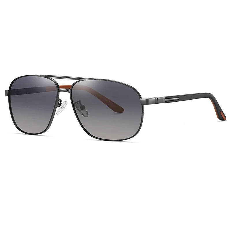 Metal Frame Sunglasses Square Sunglasses Polarized Men Woman Driving Goggles Fashion Shades Gradient Lens UV400