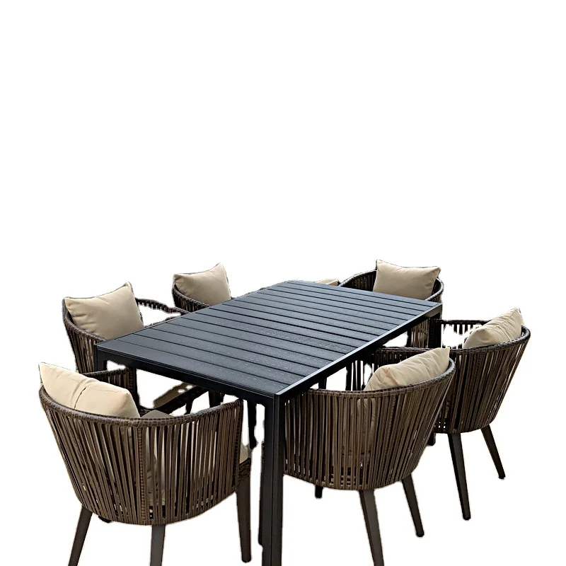 

Professional Oem Factory Waterproof Uv-Protection Garden Rattan Dining Outdoor Furniture Set