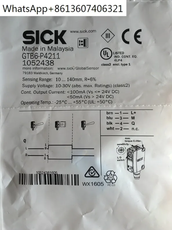 

SICK GTB6-P4211,GTB6-P4212 GTB6-N4211 GTB6-N4212 100% new and original