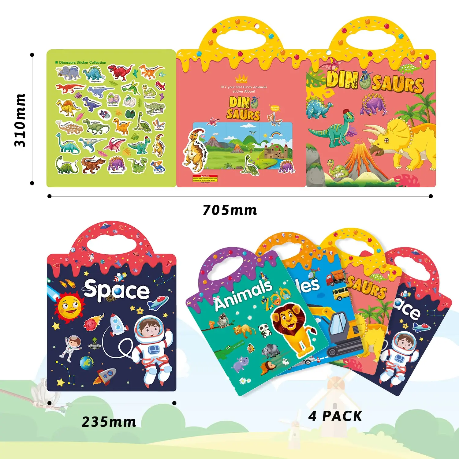  Sticker Books For Toddlers 1-3 And Reusable Sticker Books For  Kids 2-4,Reusable Stickers For Toddlers 1-3, This Is The Perfect Quiet And  Fun Learning Activity : Toys & Games