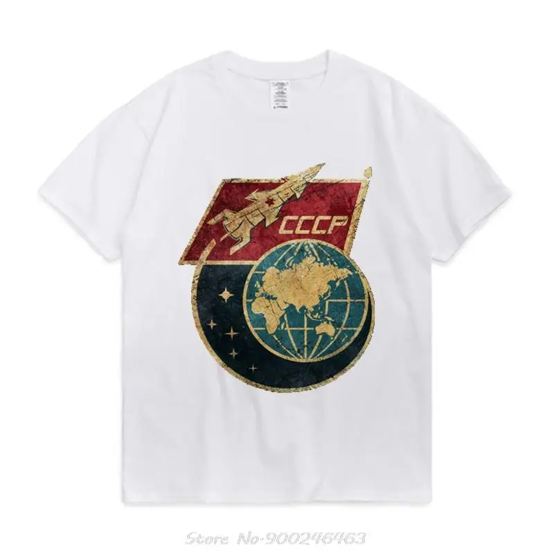 Neue Russische CCCP Yuri Gagarin T-shirt herren Team Sowjetischen Retro Kurzarm Sputnik Raum Exploration Plan T-shirt Tees Streetwear – Detail 4