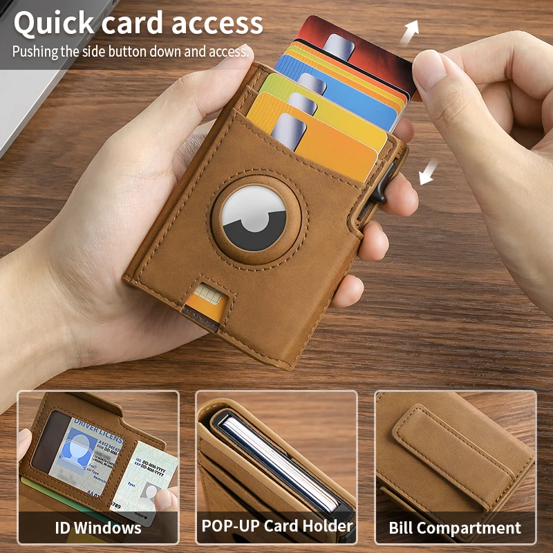 Enhanced Smart Wallet: Premium Locator with Integrated Storage Slot