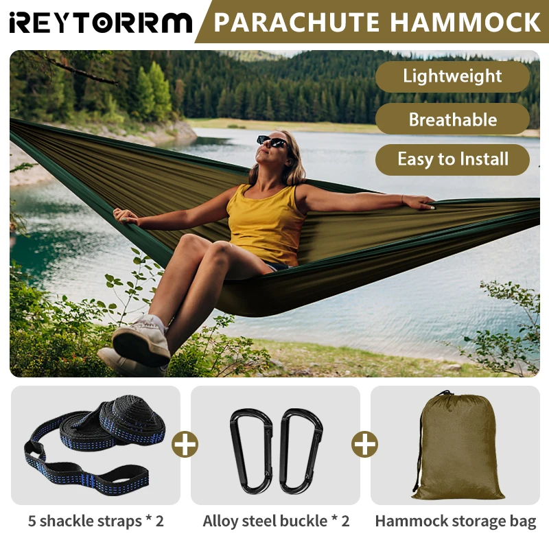 Camping Hammock Single 220x100cm Can hold 500lbs camping hammock