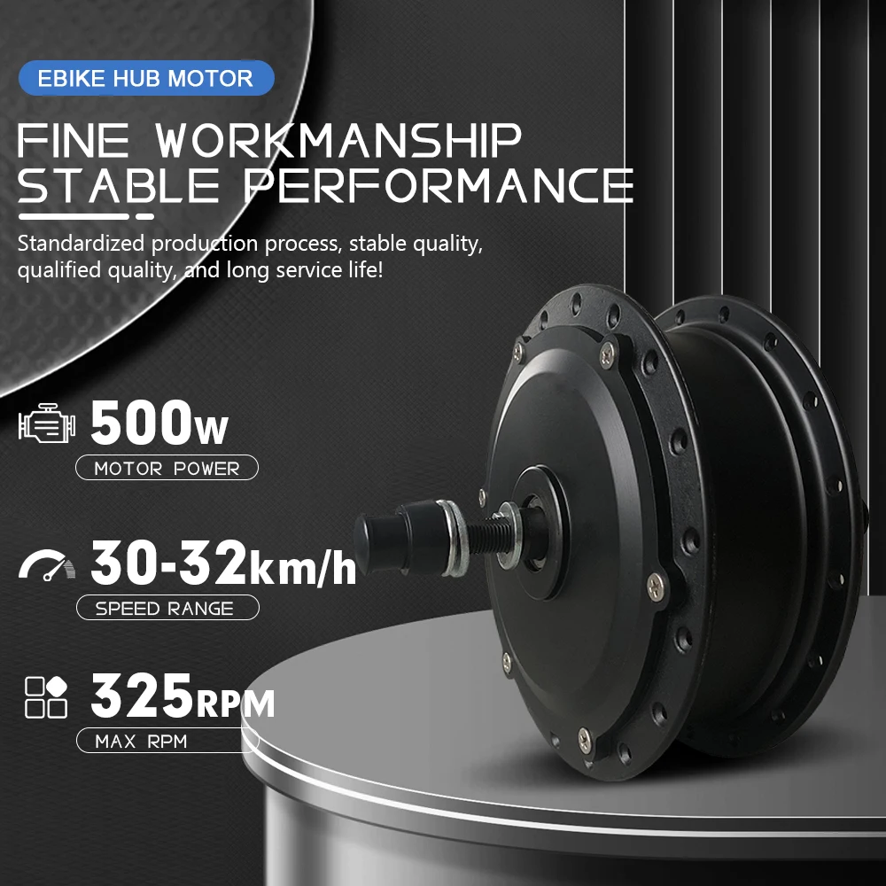 Kit di conversione bici elettrica 36 v48v 500W motore mozzo ruota anteriore Brushless Gear 20 24 26 27.5 28 29 pollici 700C per Kit motore Ebike - immagine 2