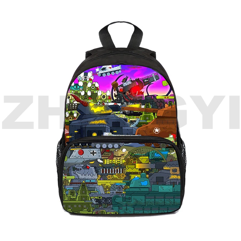 

12/16 Inch World of Tanks 3D Backpack Funny War Thunder Cartoon Kids Bookbag Laptop College Print Pattern Gerand Tanks Schoolbag