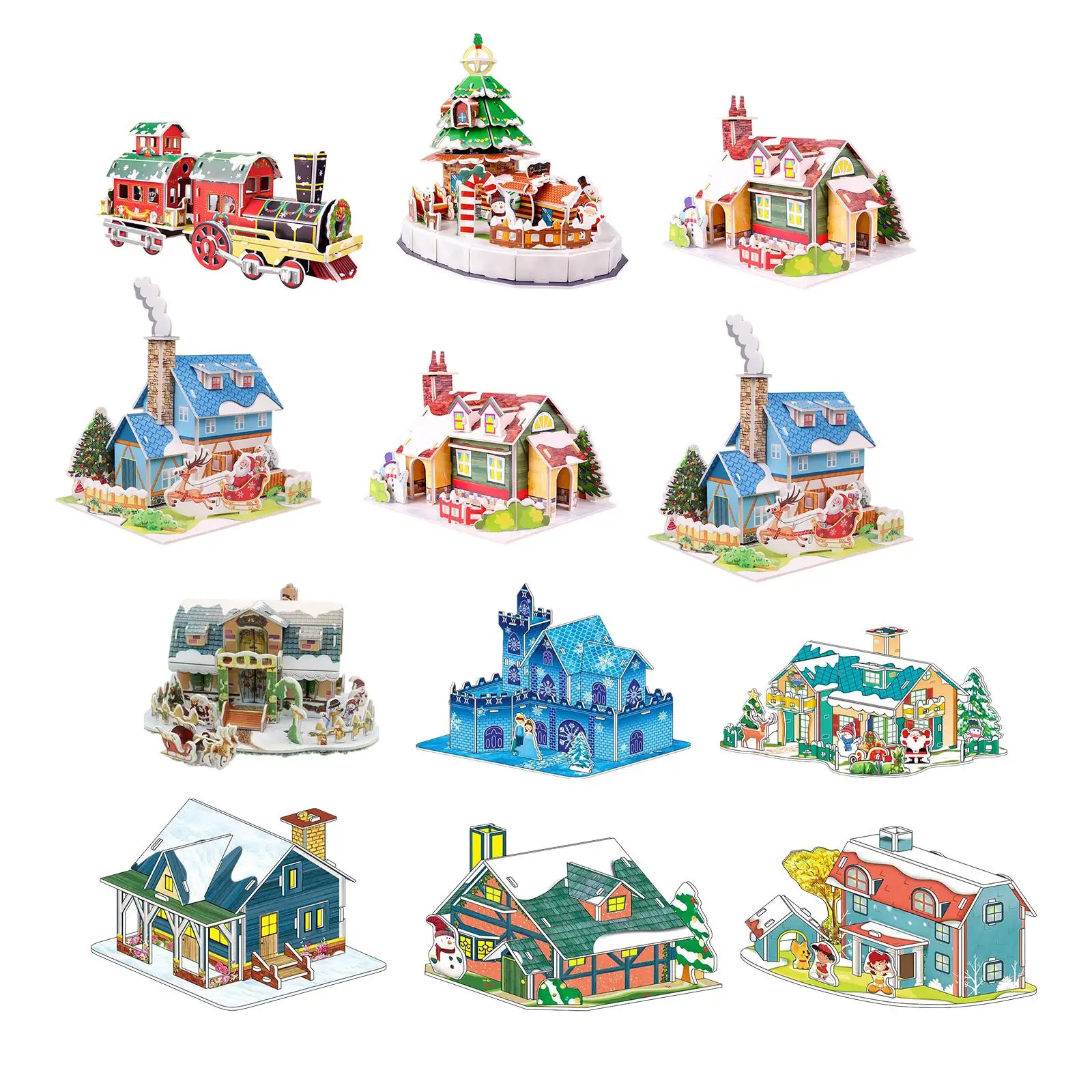 

DIY Christmas Houses DIY Crafts Handmade Activities Decor for Children Gifts